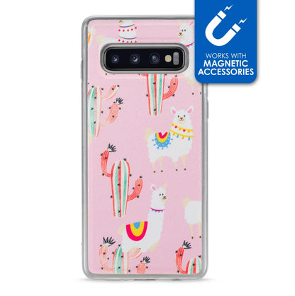 My Style Magneta Case For Samsung Galaxy S10 Pink Alpaca - Essentify