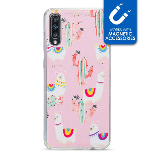 My Style Magneta Case For Samsung Galaxy A70 Pink Alpaca - Essentify
