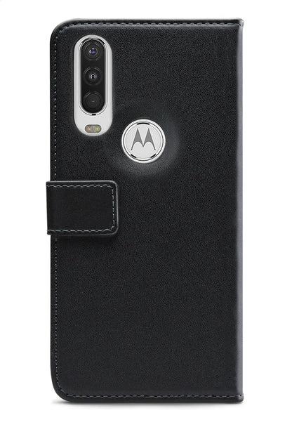 Mobilize Classic Gelly Wallet Book Case Motorola One Action Black - Essentify
