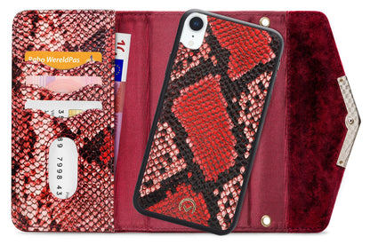 Mobilize 2In1 Gelly Velvet Clutch For Apple Iphone Xr Red Snake - Essentify