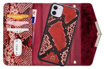 Mobilize 2In1 Gelly Velvet Clutch For Apple Iphone 11 Red Snake - Essentify