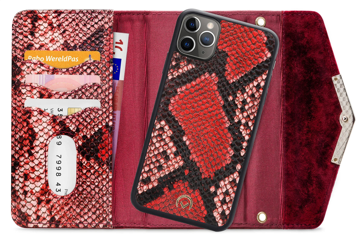 Mobilize 2In1 Gelly Velvet Clutch For Apple Iphone 11 Pro Red Snake - Essentify
