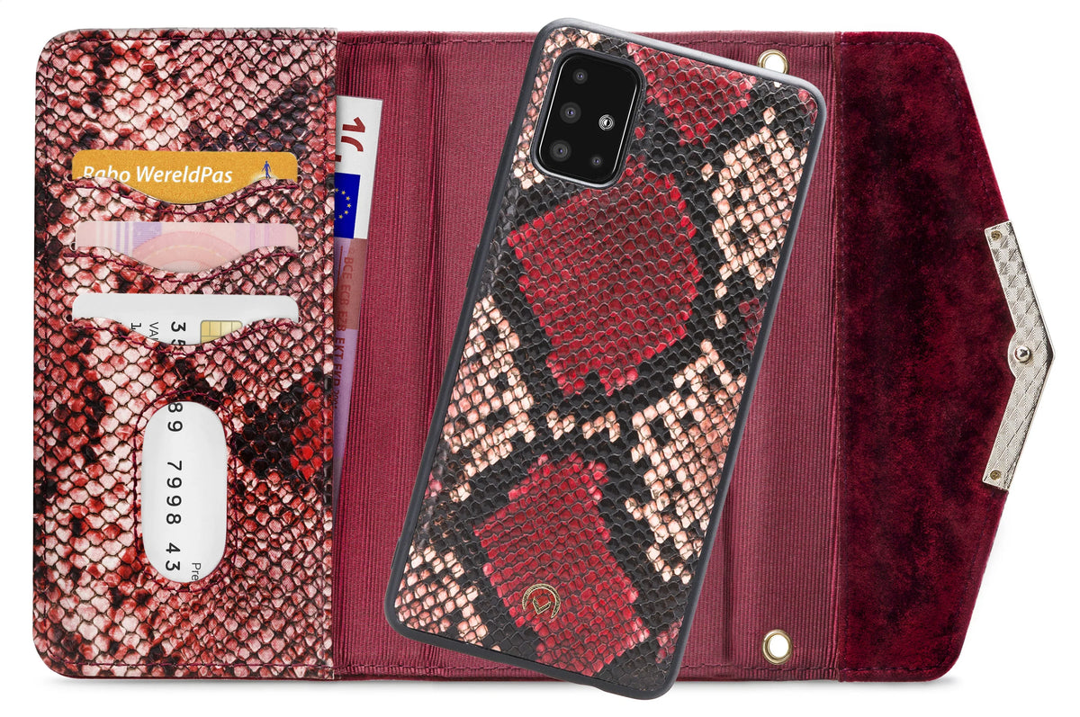 Mobilize 2In1 Gelly Velvet Clutch For Samsung Galaxy A51 Red Snake - Essentify