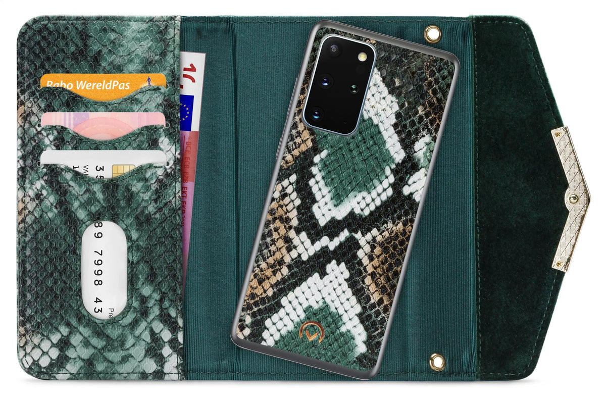 Mobilize 2In1 Gelly Velvet Clutch For Samsung Galaxy S20+/S20+ 5G Green Snake - Essentify