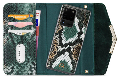 Mobilize 2In1 Gelly Velvet Clutch For Samsung Galaxy S20 Ultra/S20 Ultra 5G Green Snake - Essentify