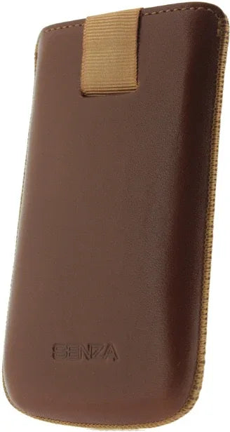 Senza Leather Slide Case Cognac Size S - Essentify