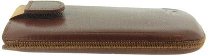 Senza Leather Slide Case Cognac Size M - Essentify