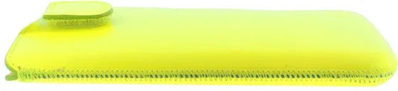 Senza Leather Slide Case Neon Yellow Size M-Large - Essentify