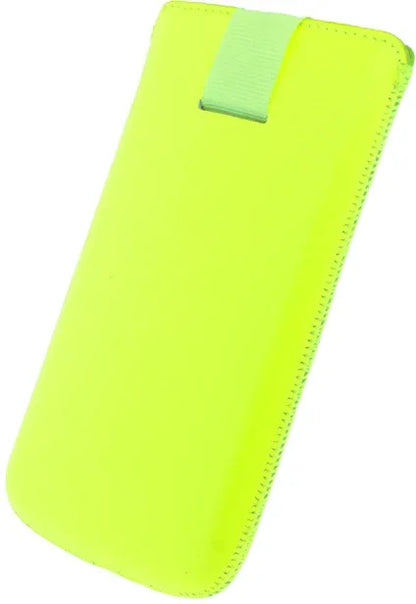 Senza Leather Slide Case Neon Yellow Size Xxl - Essentify