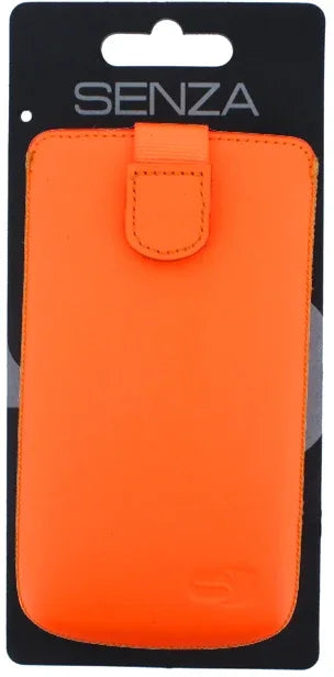 Senza Leather Slide Case Neon Orange Size Xxl - Essentify