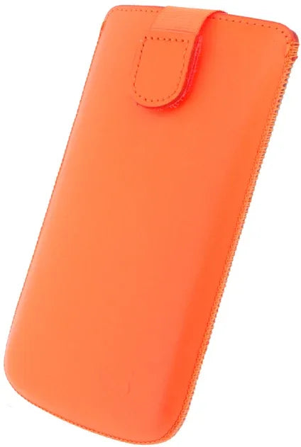 Senza Leather Slide Case Neon Orange Size Xxl - Essentify