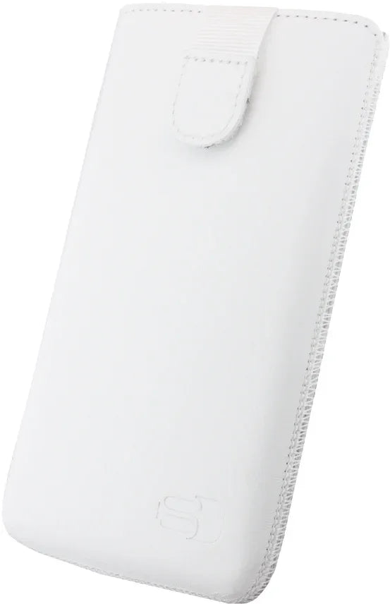 Senza Leather Slide Case White Size M - Essentify