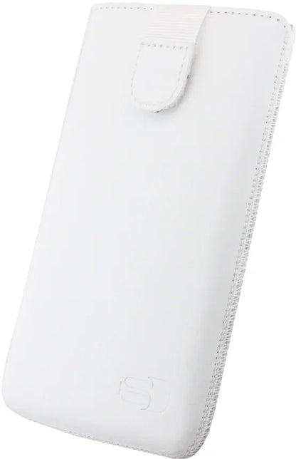 Senza Leather Slide Case White Size M - Essentify