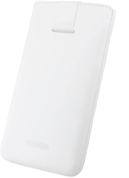 Senza Leather Slide Case White Size M - Essentify