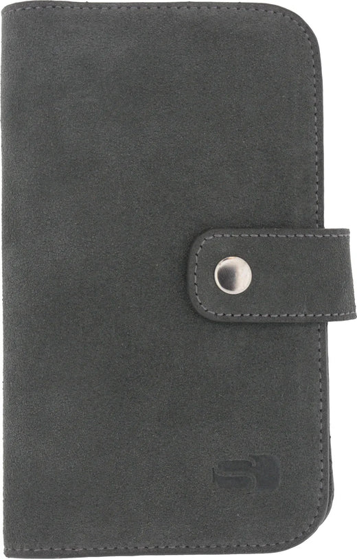 Senza Suede Wallet Slide Case Warm Grey Size Xxl - Essentify