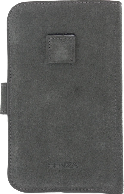 Senza Suede Wallet Slide Case Warm Grey Size Xxl - Essentify