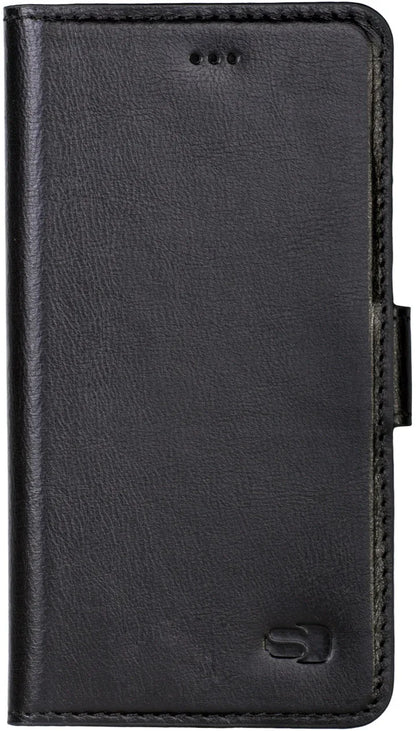 Senza Pure Leather Wallet Apple Iphone 6/6S Deep Black - Essentify