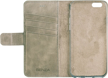 Senza Pure Leather Wallet Apple Iphone 6/6S Moss Green - Essentify
