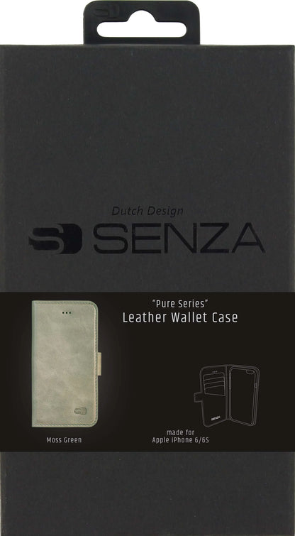 Senza Pure Leather Wallet Apple Iphone 6/6S Moss Green - Essentify