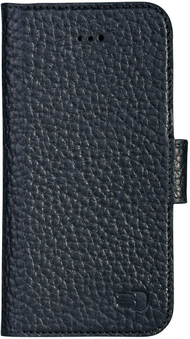 Senza Exquisite Leather Wallet Apple Iphone 5/5S/Se Intense Black - Essentify