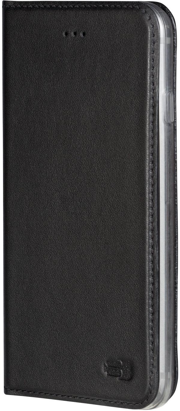 Senza Authentic Leather Booklet Apple Iphone 6/6S Pure Black - Essentify