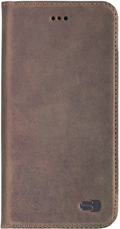 Senza Raw Leather Booklet Apple Iphone 6/6S Chestnut Brown - Essentify