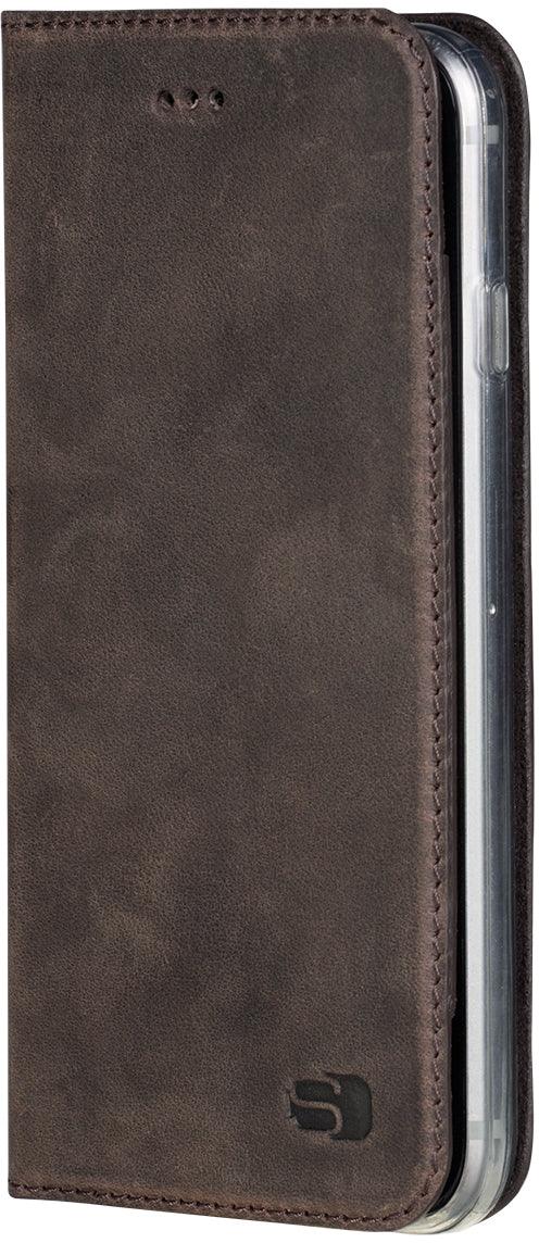 Senza Raw Leather Booklet Apple Iphone 6/6S Walnut Brown - Essentify