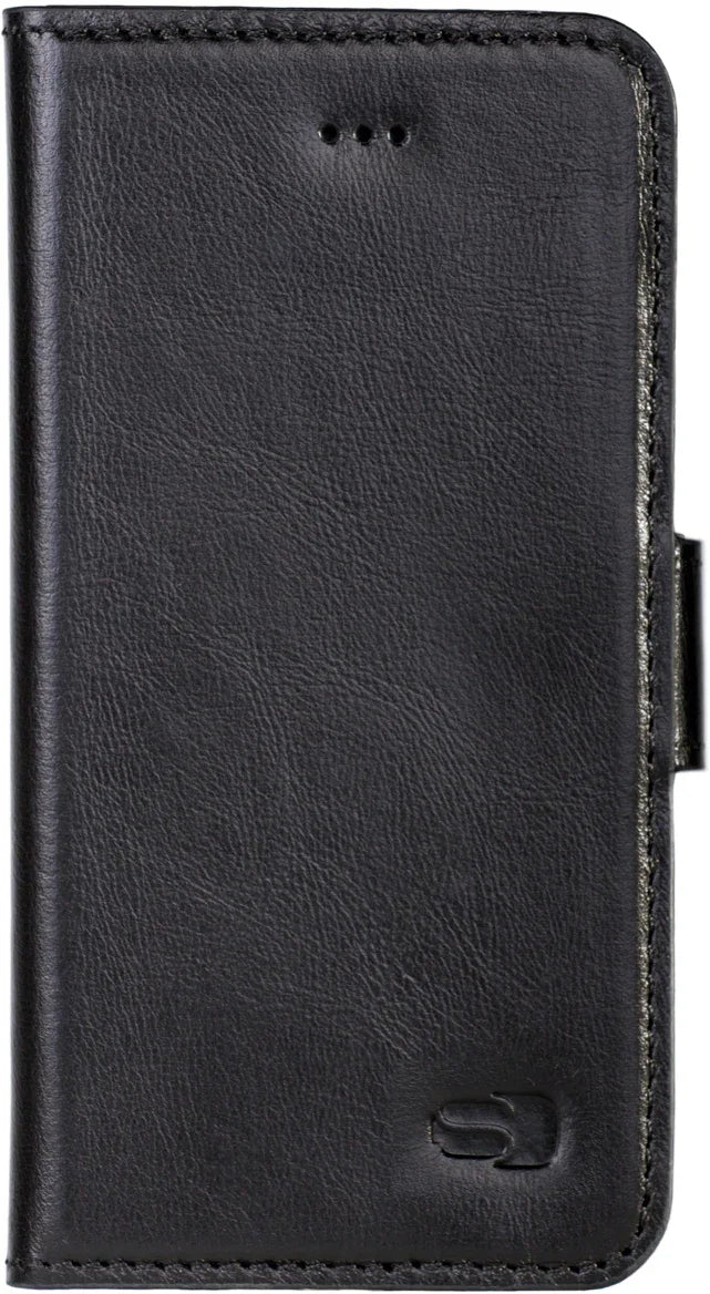 Senza Pure Leather Wallet Apple Iphone 7/8/Se (2020/2022) Deep Black - Essentify