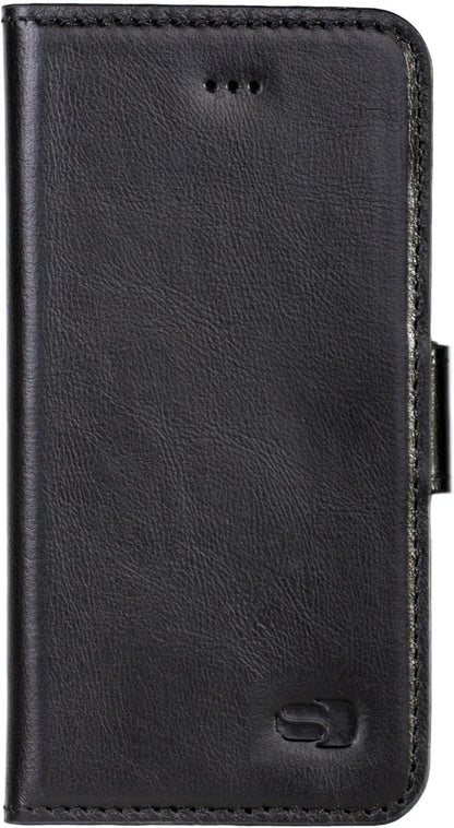 Senza Pure Leather Wallet Apple Iphone 7/8/Se (2020/2022) Deep Black - Essentify
