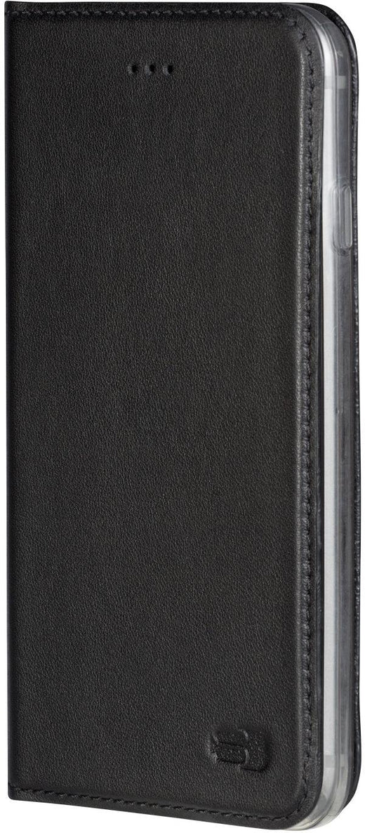 Senza Authentic Leather Booklet Apple Iphone 7 Plus/8 Plus Pure Black - Essentify