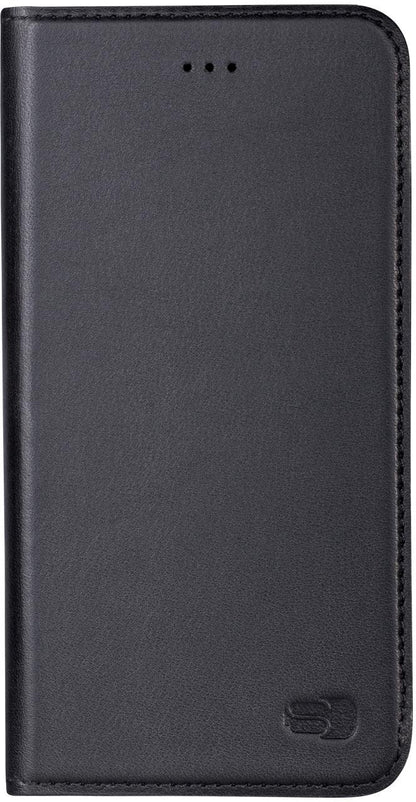 Senza Authentic Leather Booklet Apple Iphone 7 Plus/8 Plus Pure Black - Essentify