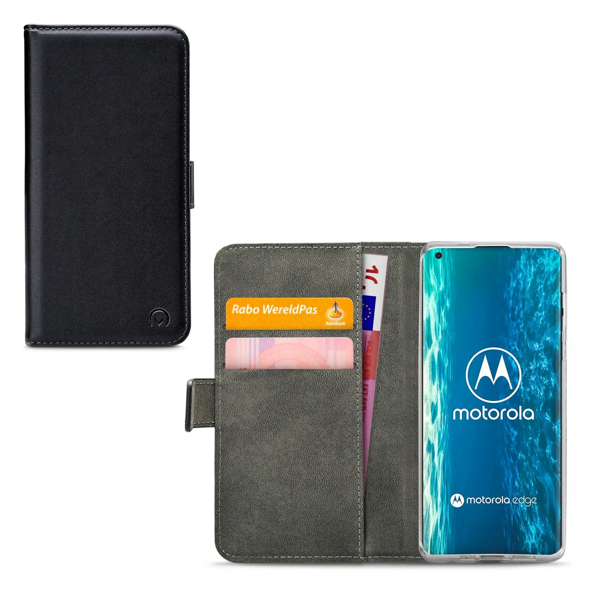 Mobilize Classic Gelly Wallet Book Case Motorola Edge Black - Essentify