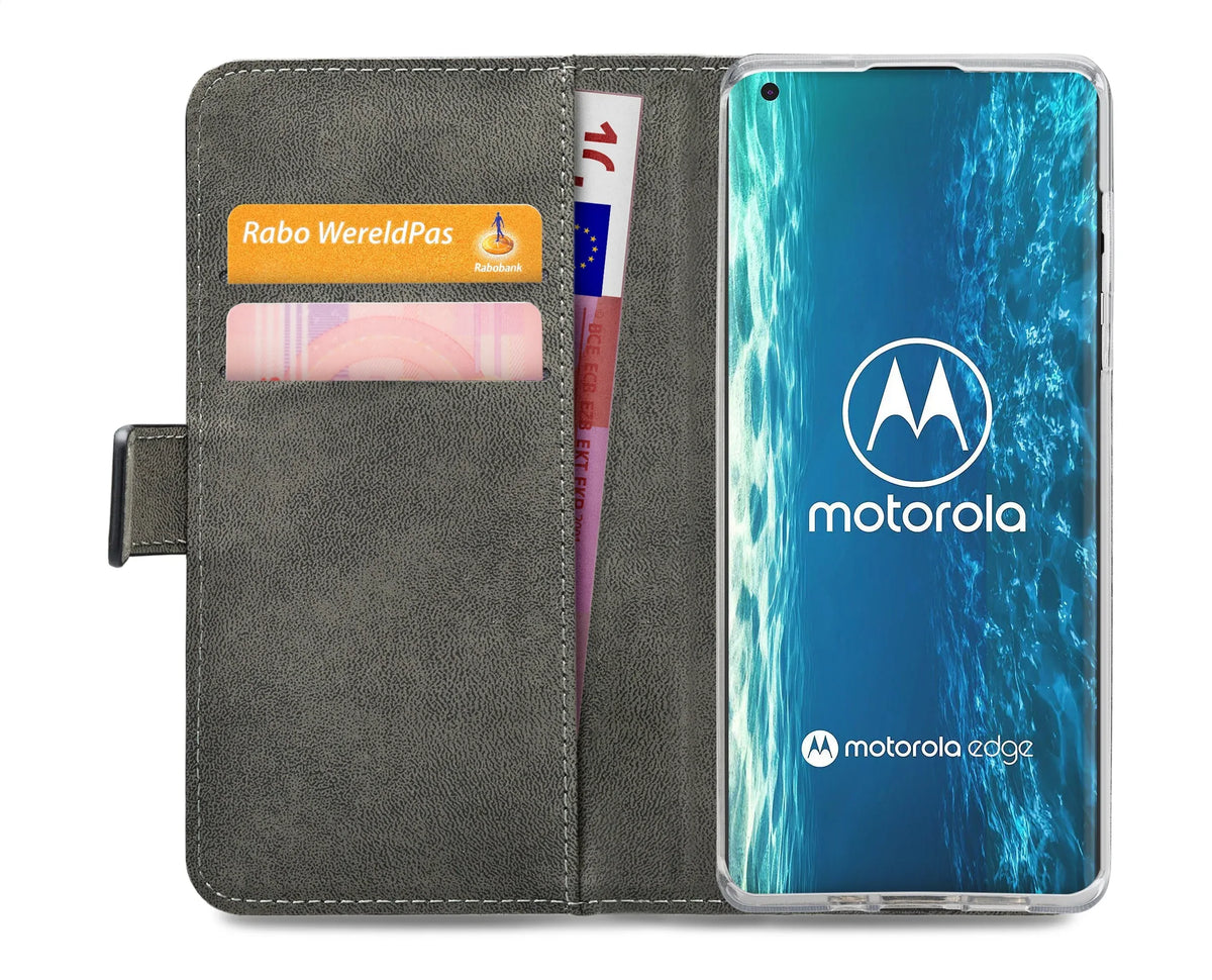 Mobilize Classic Gelly Wallet Book Case Motorola Edge Black - Essentify