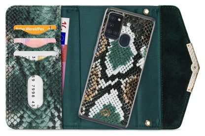 Mobilize 2In1 Gelly Velvet Clutch For Samsung Galaxy A21S Green Snake - Essentify