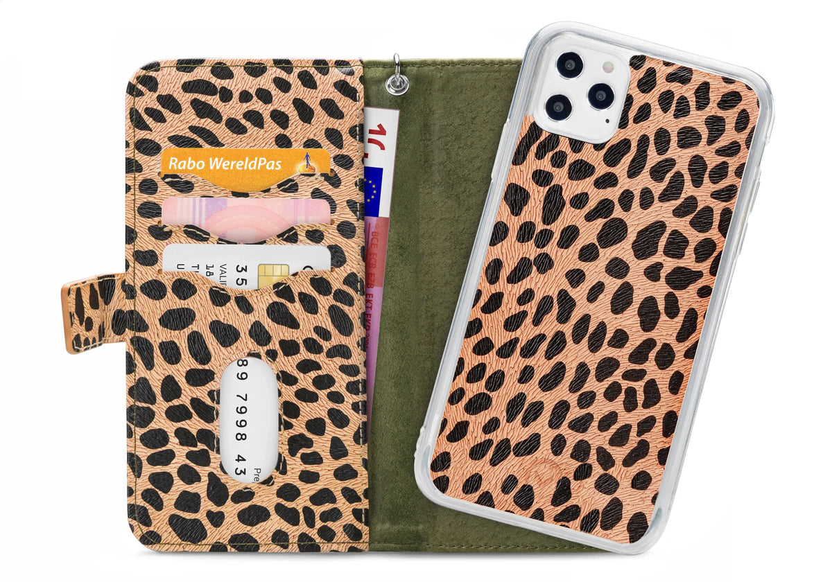 Mobilize 2In1 Magnet Zipper Case Apple Iphone 12 Pro Max Olive/Leopard - Essentify