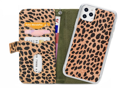 Mobilize 2In1 Magnet Zipper Case Apple Iphone 12 Pro Max Olive/Leopard - Essentify