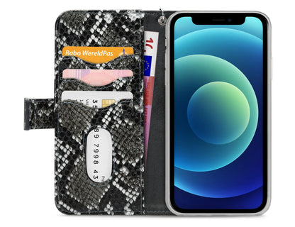 Mobilize 2In1 Magnet Zipper Case Apple Iphone 12 Mini Black/Snake - Essentify