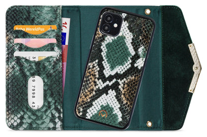Mobilize 2In1 Gelly Velvet Clutch For Apple Iphone 12 Mini Green Snake - Essentify