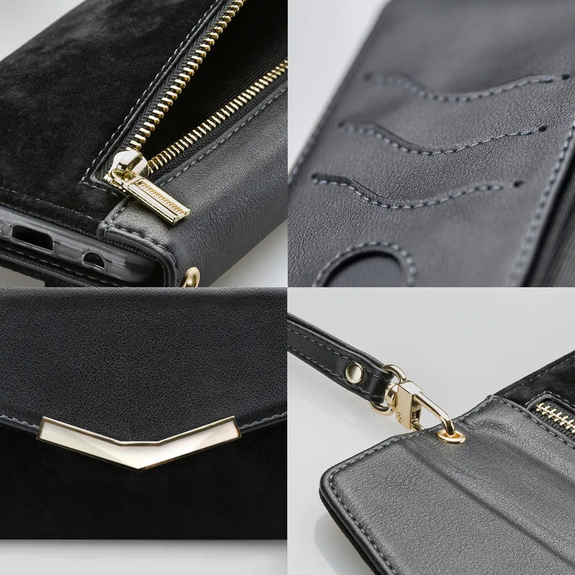 Mobilize 2In1 Gelly Velvet Clutch For Apple Iphone 12 Mini Deep Black - Essentify