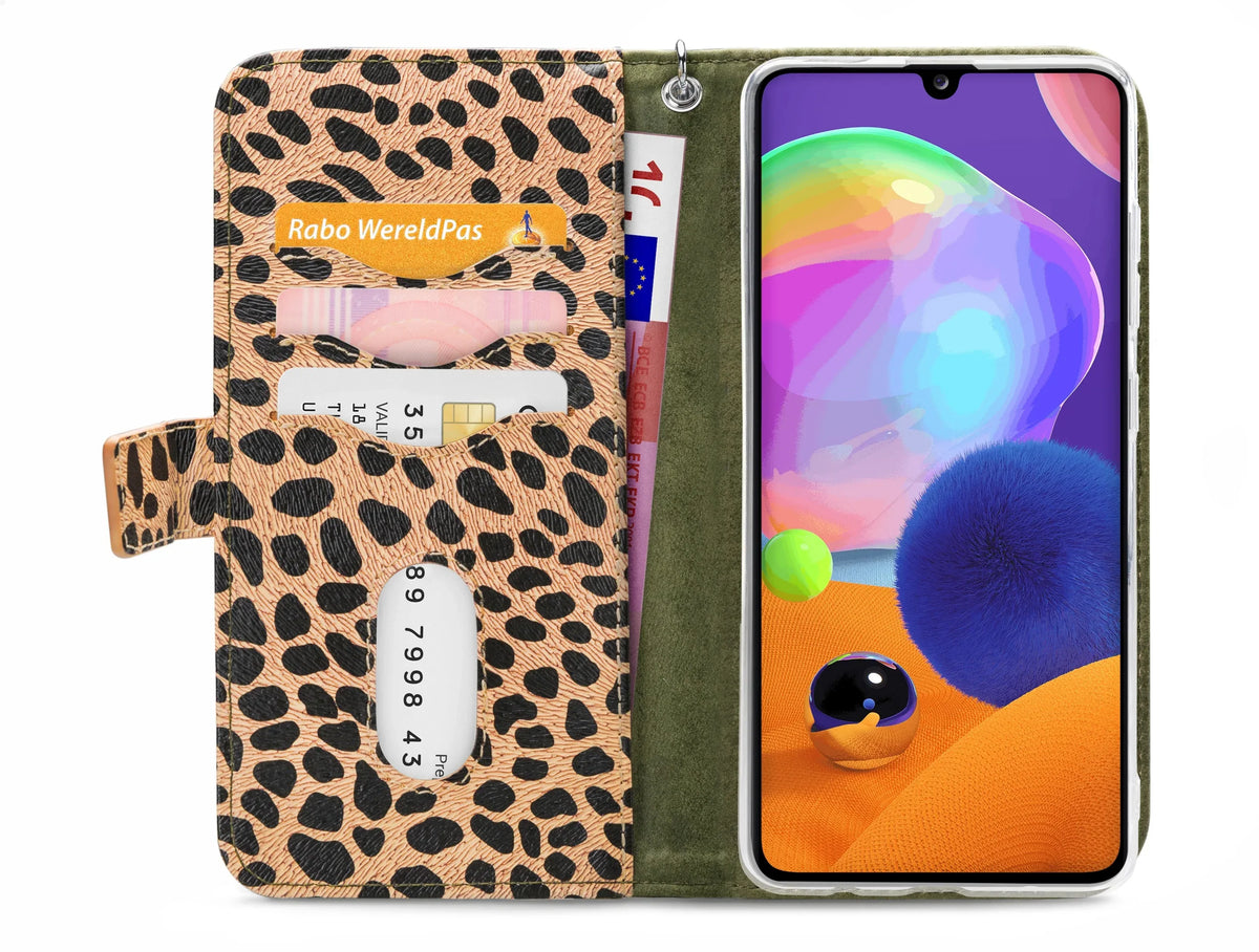 Mobilize 2In1 Gelly Zipper Case Samsung Galaxy A31 Olive/Leopard - Essentify