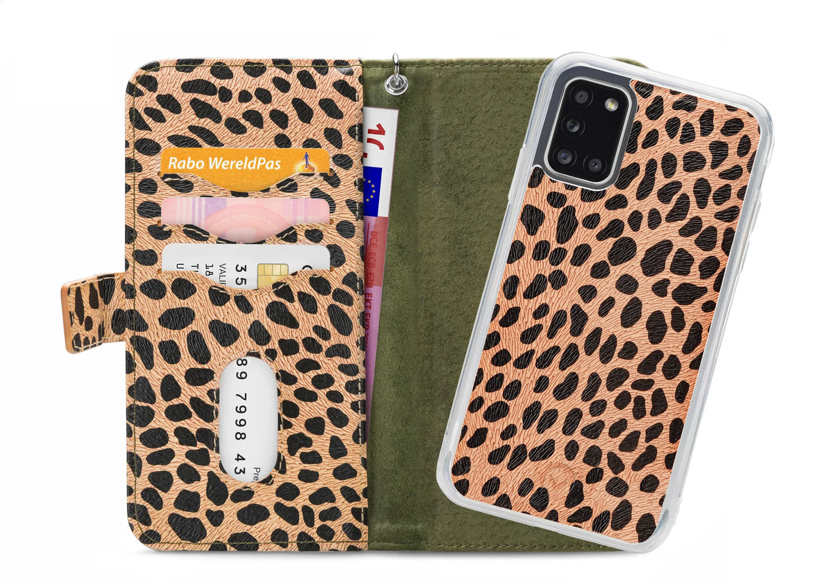 Mobilize 2In1 Gelly Zipper Case Samsung Galaxy A31 Olive/Leopard - Essentify