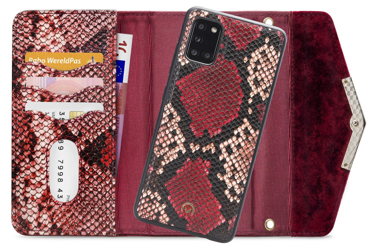 Mobilize 2In1 Gelly Velvet Clutch For Samsung Galaxy A31 Red Snake - Essentify