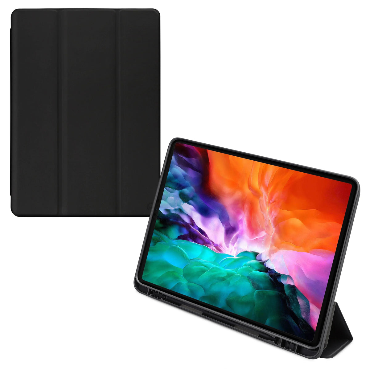 Mobilize Solid Folio Case For Apple Ipad Pro 12.9 (2018/2020/2021/2022) Black - Essentify