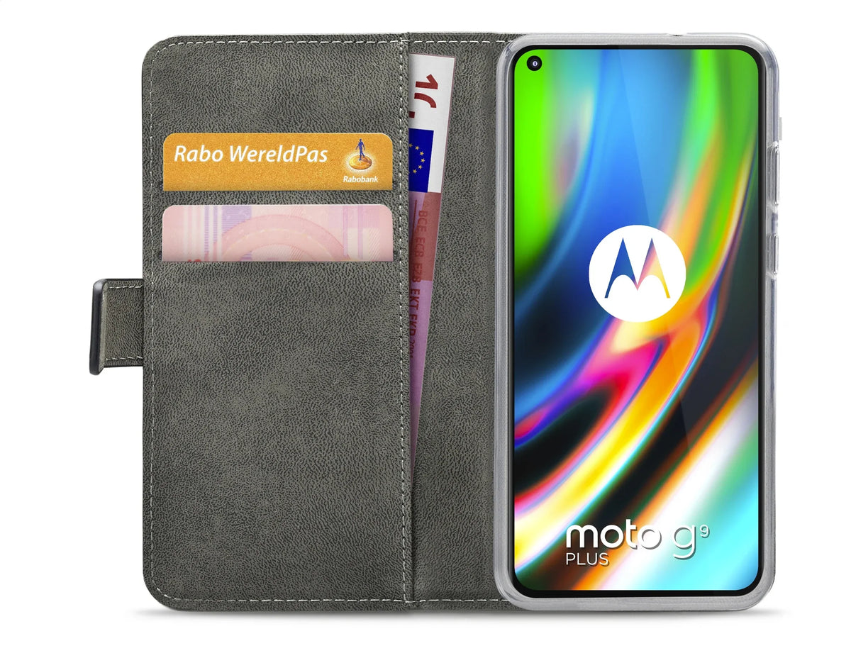 Mobilize Classic Gelly Wallet Book Case Motorola Moto G9 Plus Black - Essentify