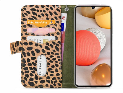 Mobilize 2In1 Magnet Zipper Case Samsung Galaxy A42/A42 5G Olive/Leopard - Essentify
