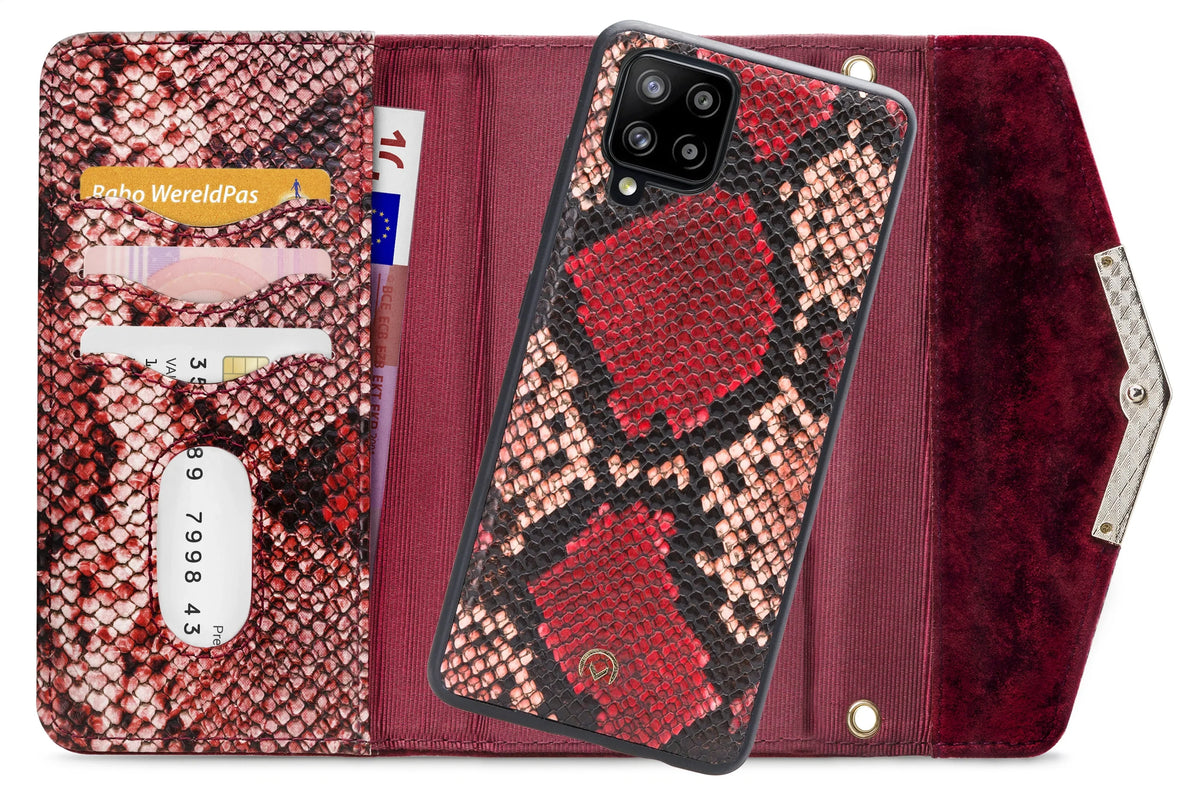 Mobilize 2In1 Gelly Velvet Clutch For Samsung Galaxy A42/A42 5G Red Snake - Essentify