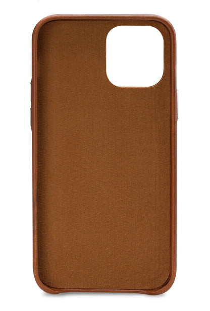 Senza Desire Leather Cover With Card Slot Apple Iphone 12 Mini Burned Cognac - Essentify