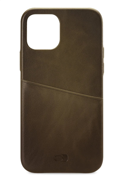 Senza Desire Leather Cover With Card Slot Apple Iphone 12 Mini Burned Olive - Essentify