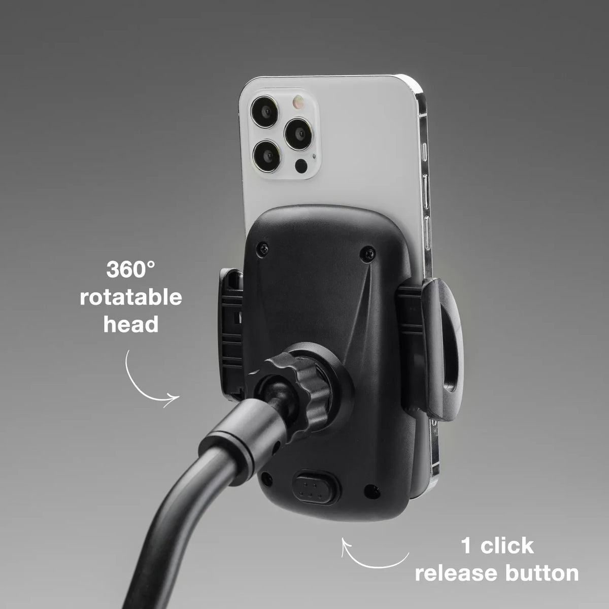 Mobilize Universal Gooseneck Car Holder Black - Essentify