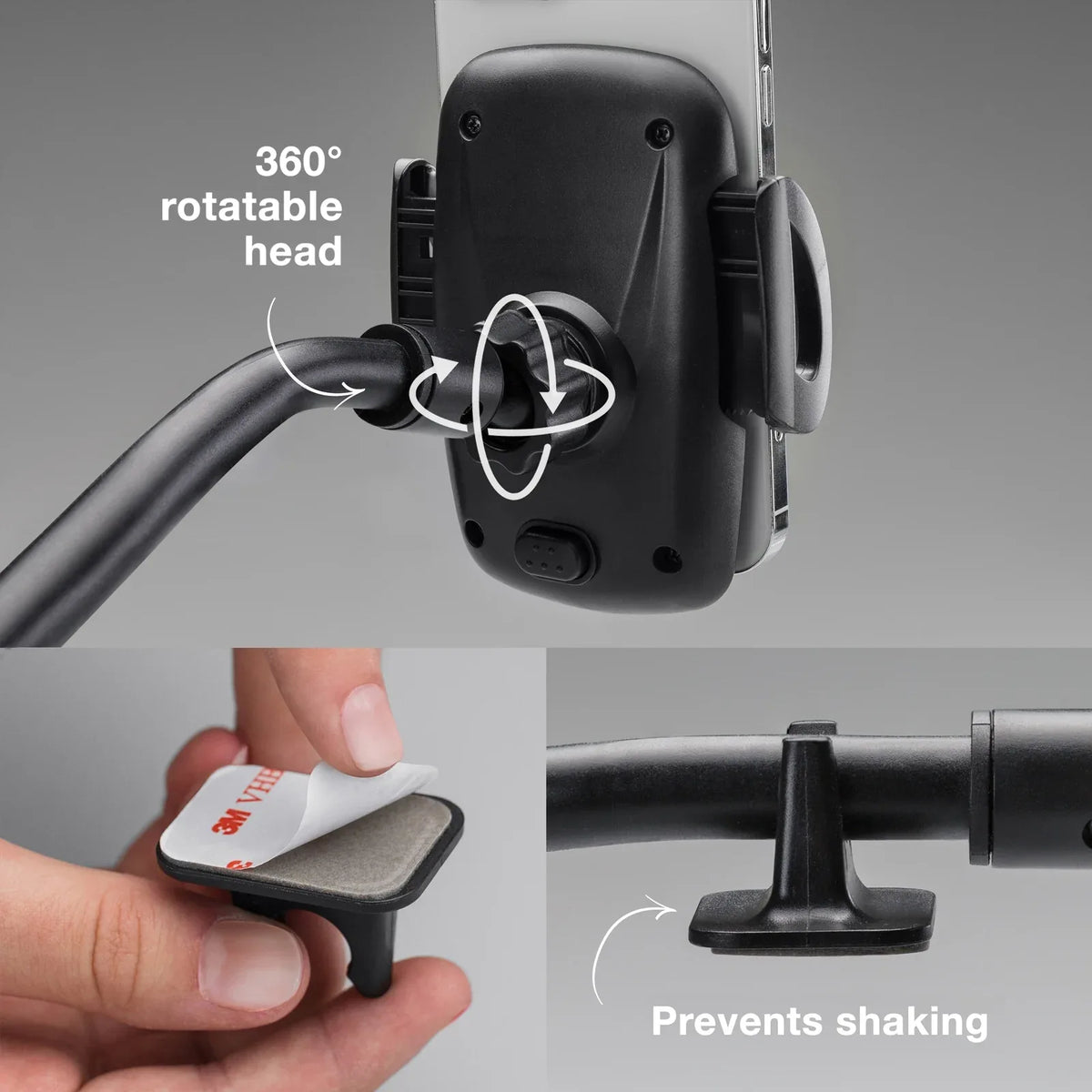 Mobilize Universal Gooseneck Car Holder Black - Essentify